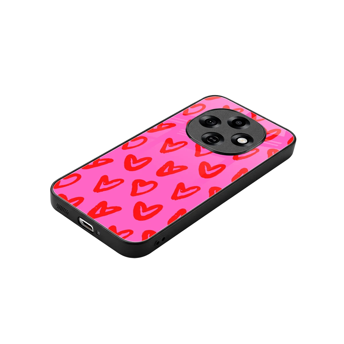 Heart Bloom stylish phone case for oppo f31 pro 5g | glossy glass and slim fit