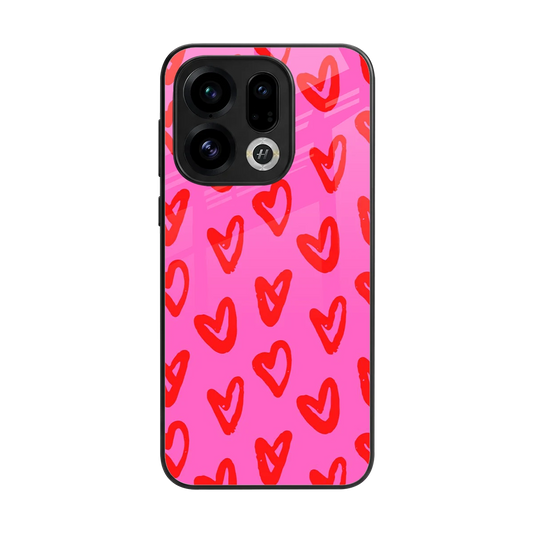 Heart Bloom back phone cover | glass case for oppo find x9