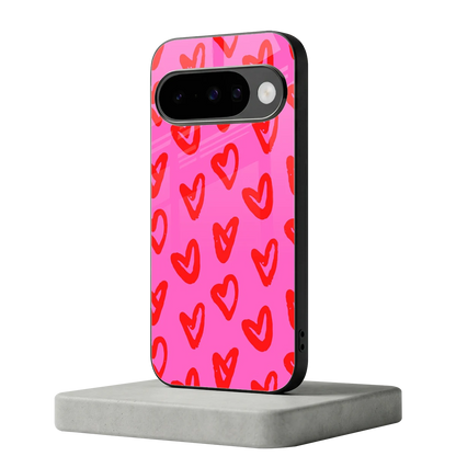 Heart Bloom google pixel 10 mobile cover | shockproof glass phone case