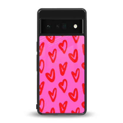 Heart Bloom back phone cover | glass case for google pixel 6 pro