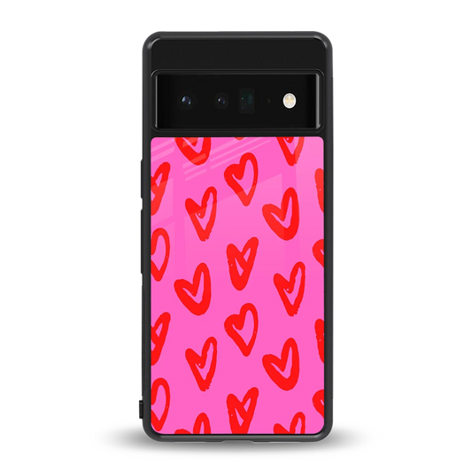 Heart Bloom back phone cover | glass case for google pixel 6 pro