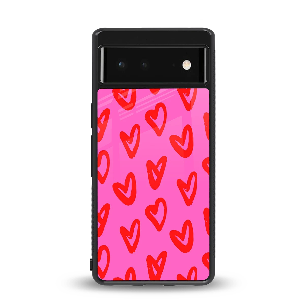 Heart Bloom back phone cover | glass case for google pixel 6