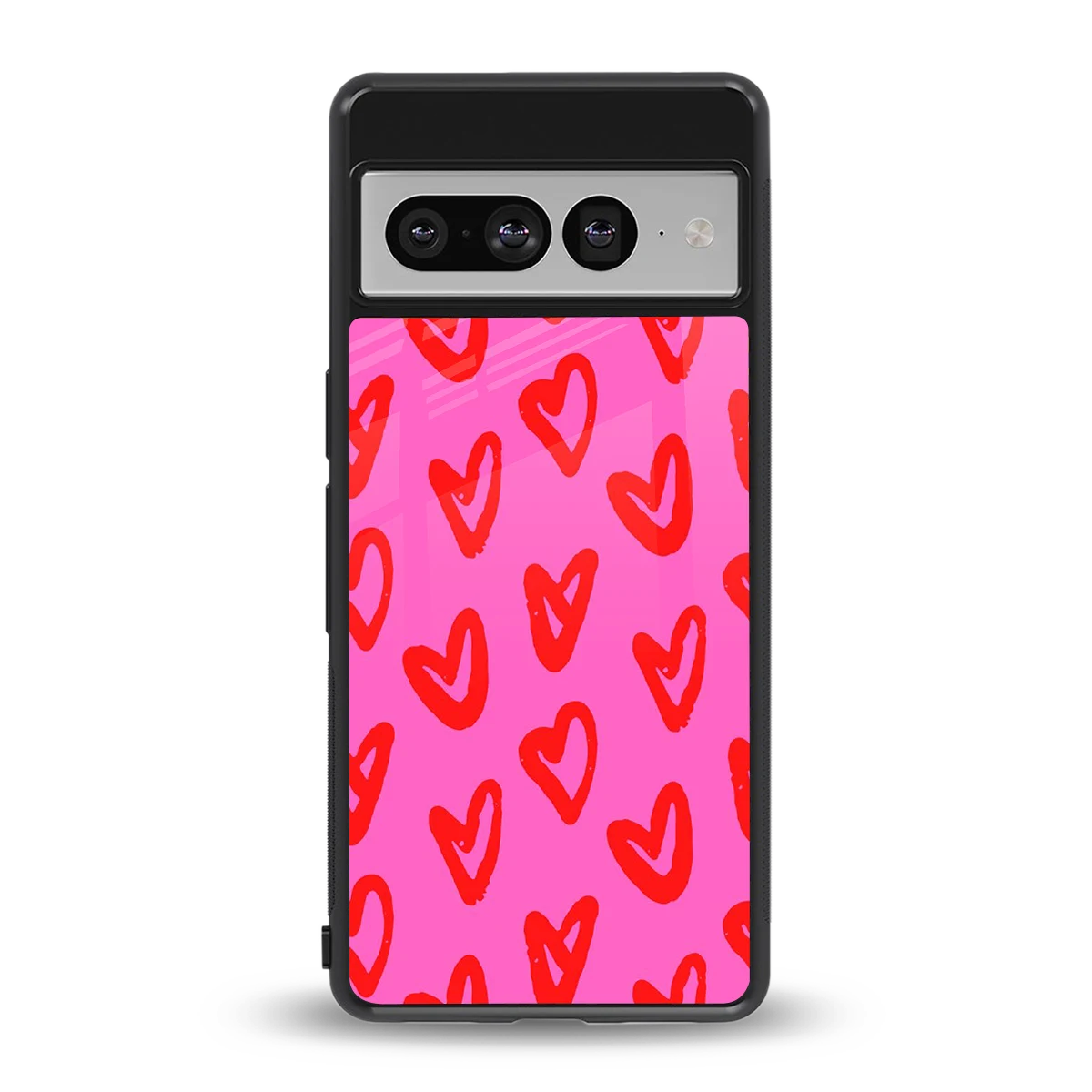 Heart Bloom back phone cover | glass case for google pixel 7 pro