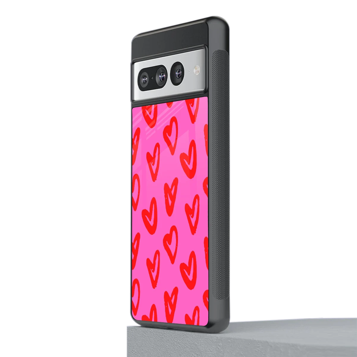 Heart Bloom stylish phone case for google pixel 7 pro | glossy glass and slim fit