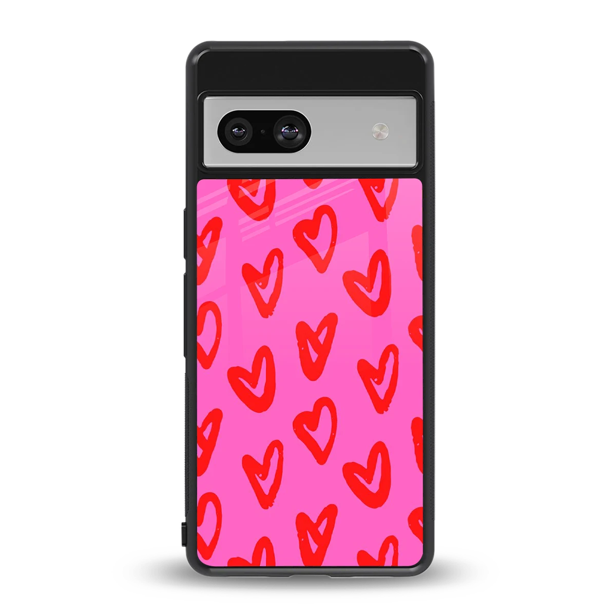 Heart Bloom back phone cover | glass case for google pixel 7a