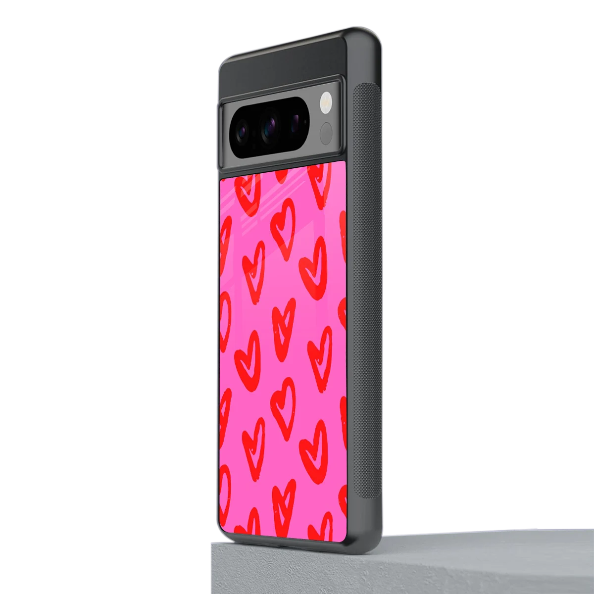 Heart Bloom stylish phone case for google pixel 8 pro | glossy glass and slim fit