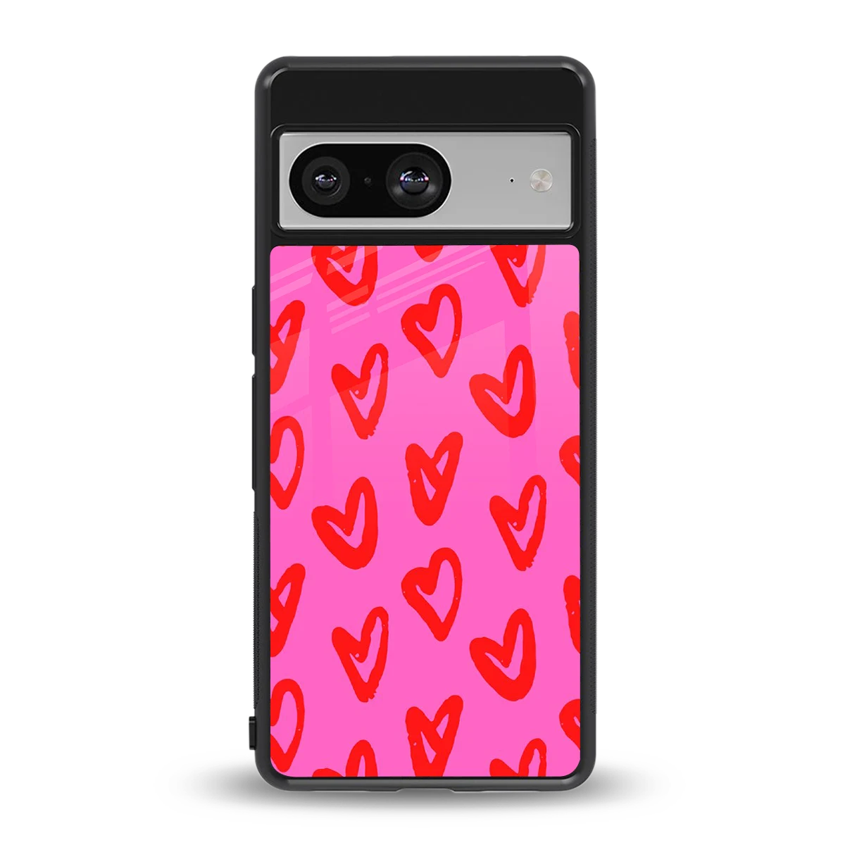 Heart Bloom back phone cover | glass case for google pixel 8