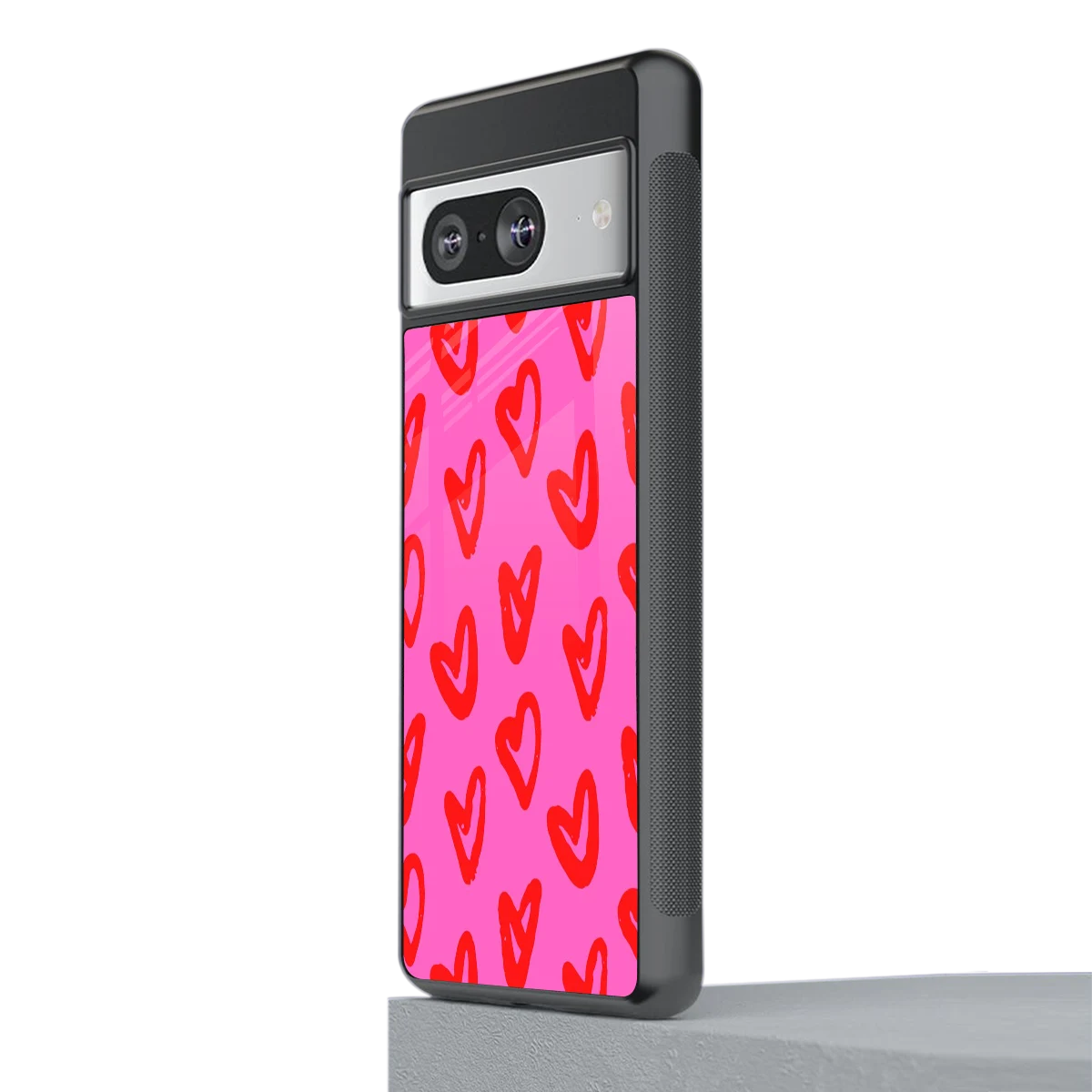 Heart Bloom stylish phone case for google pixel 8 | glossy glass and slim fit