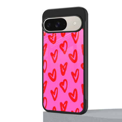 Heart Bloom google pixel 9 mobile cover | shockproof glass phone case