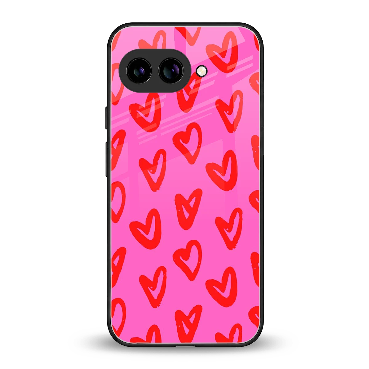 Heart Bloom back phone cover | glass case for google pixel 10a