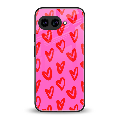 Heart Bloom back phone cover | glass case for google pixel 10a