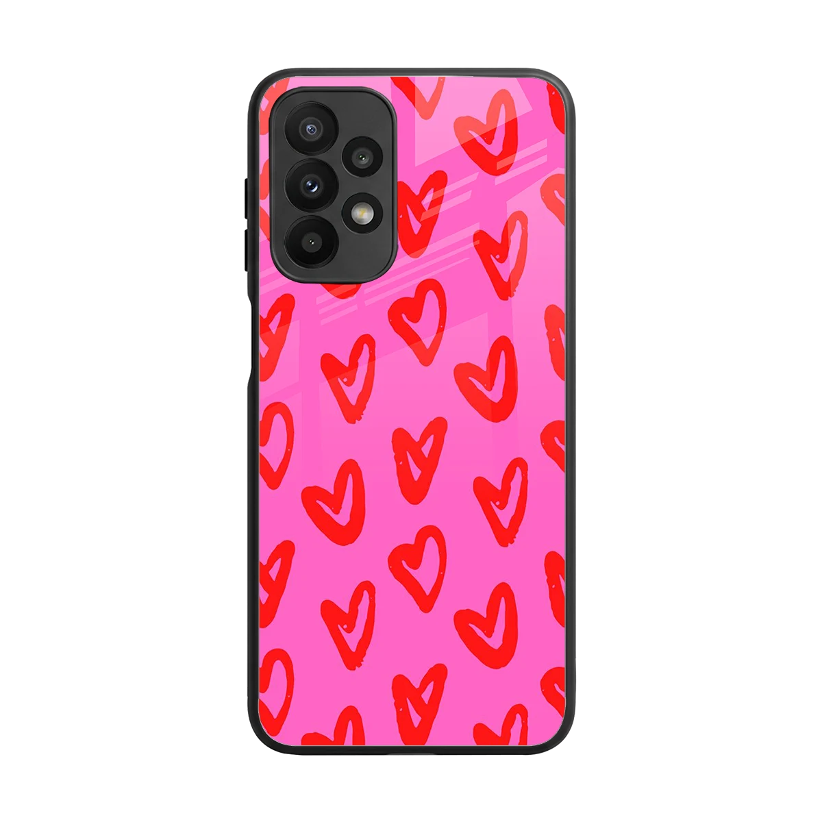 Heart Bloom back phone cover | glass case for samsung galaxy a23