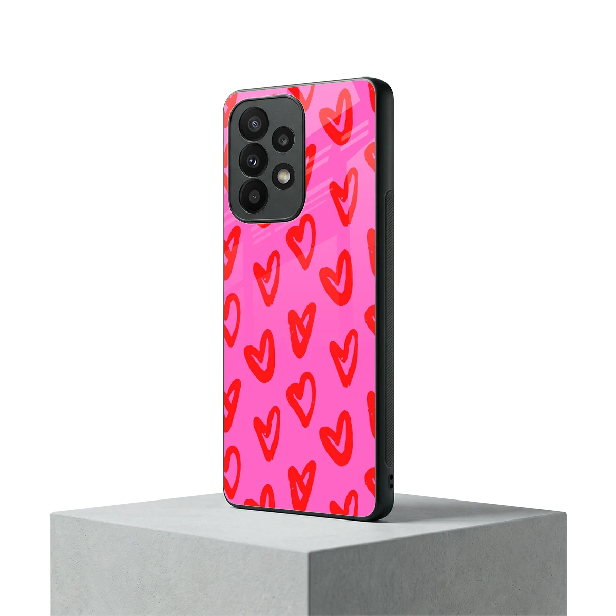 Heart Bloom samsung galaxy a23 mobile cover | shockproof glass phone case
