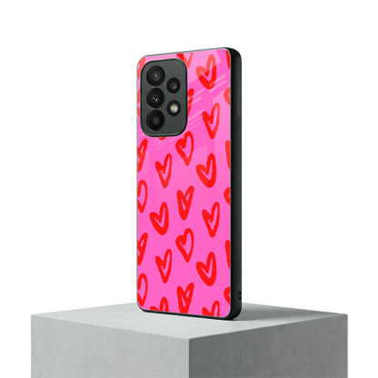 Heart Bloom samsung galaxy a23 mobile cover | shockproof glass phone case
