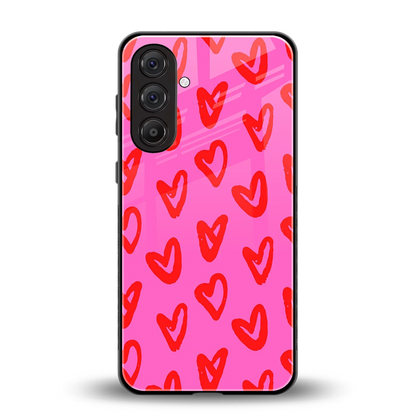 Heart Bloom back phone cover | glass case for samsung galaxy m36 5g