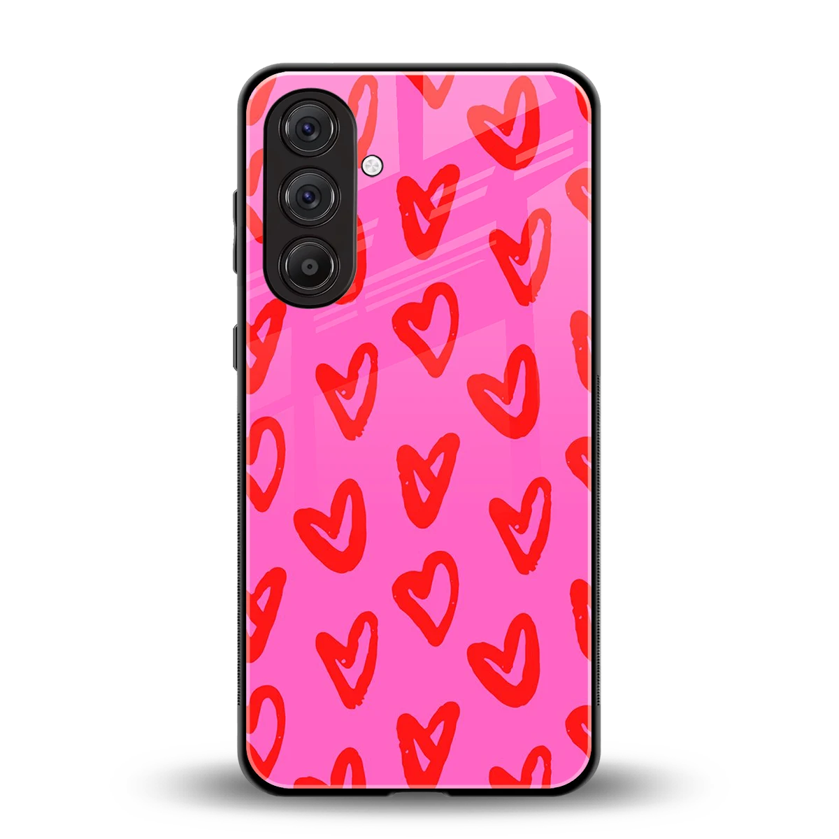 Heart Bloom back phone cover | glass case for samsung galaxy a55 5g
