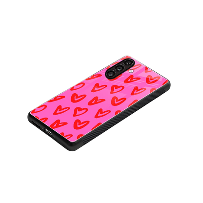 Heart Bloom stylish phone case for samsung galaxy a55 5g | glossy glass and slim fit