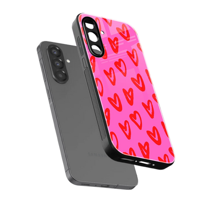 Heart Bloom sleek samsung galaxy a17 5g cover with tempered glass back and TPU edges