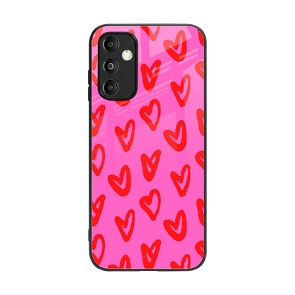 Heart Bloom back phone cover | glass case for samsung galaxy m14 5g