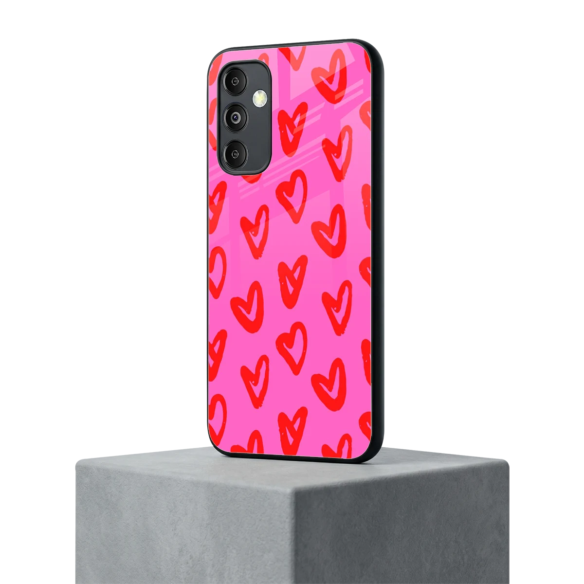 Heart Bloom samsung galaxy m14 5g mobile cover | shockproof glass phone case