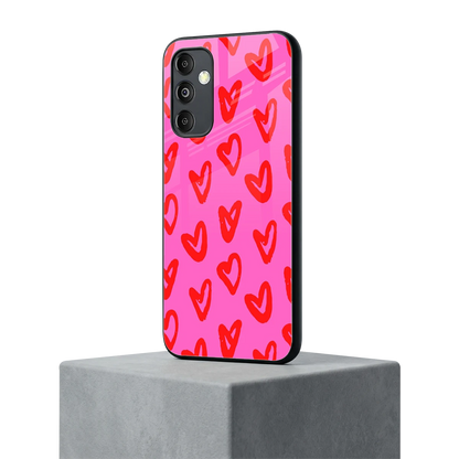 Heart Bloom samsung galaxy m14 5g mobile cover | shockproof glass phone case