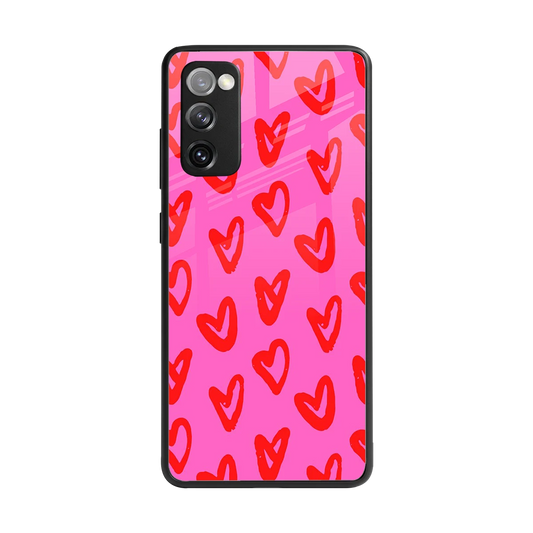 Heart Bloom back phone cover | glass case for samsung galaxy s20 fe