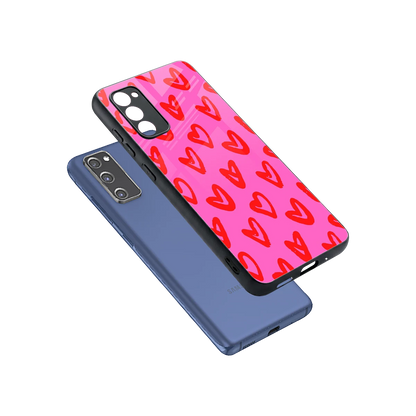 Heart Bloom sleek samsung galaxy s20 fe cover with tempered glass back and TPU edges