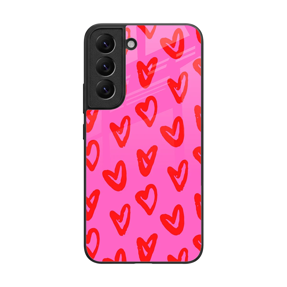 Heart Bloom back phone cover | glass case for samsung galaxy s22