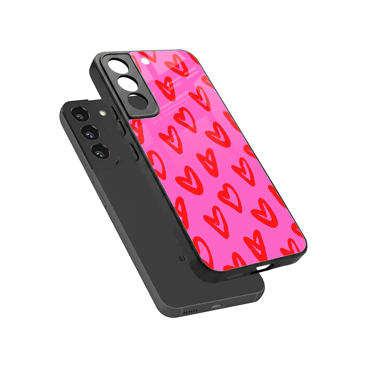 Heart Bloom sleek samsung galaxy s22 cover with tempered glass back and TPU edges
