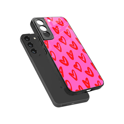 Heart Bloom sleek samsung galaxy s22 cover with tempered glass back and TPU edges