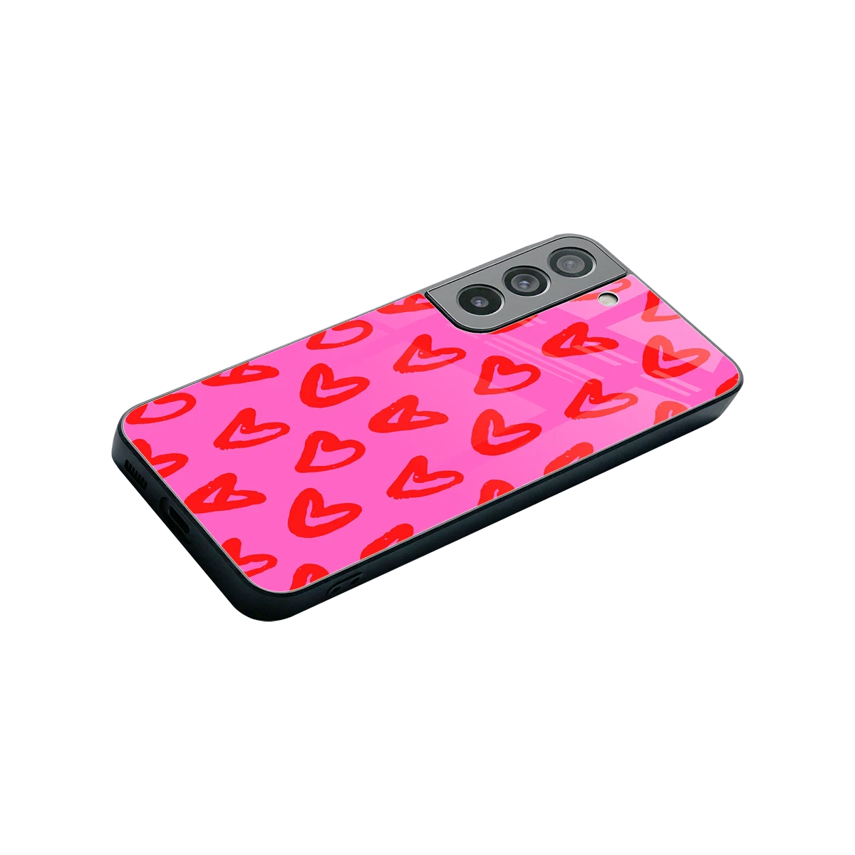 Heart Bloom stylish phone case for samsung galaxy s22 | glossy glass and slim fit