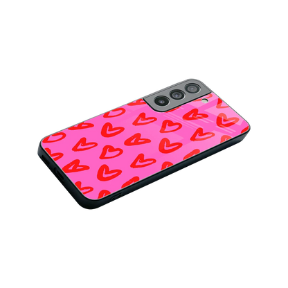 Heart Bloom stylish phone case for samsung galaxy s22 | glossy glass and slim fit
