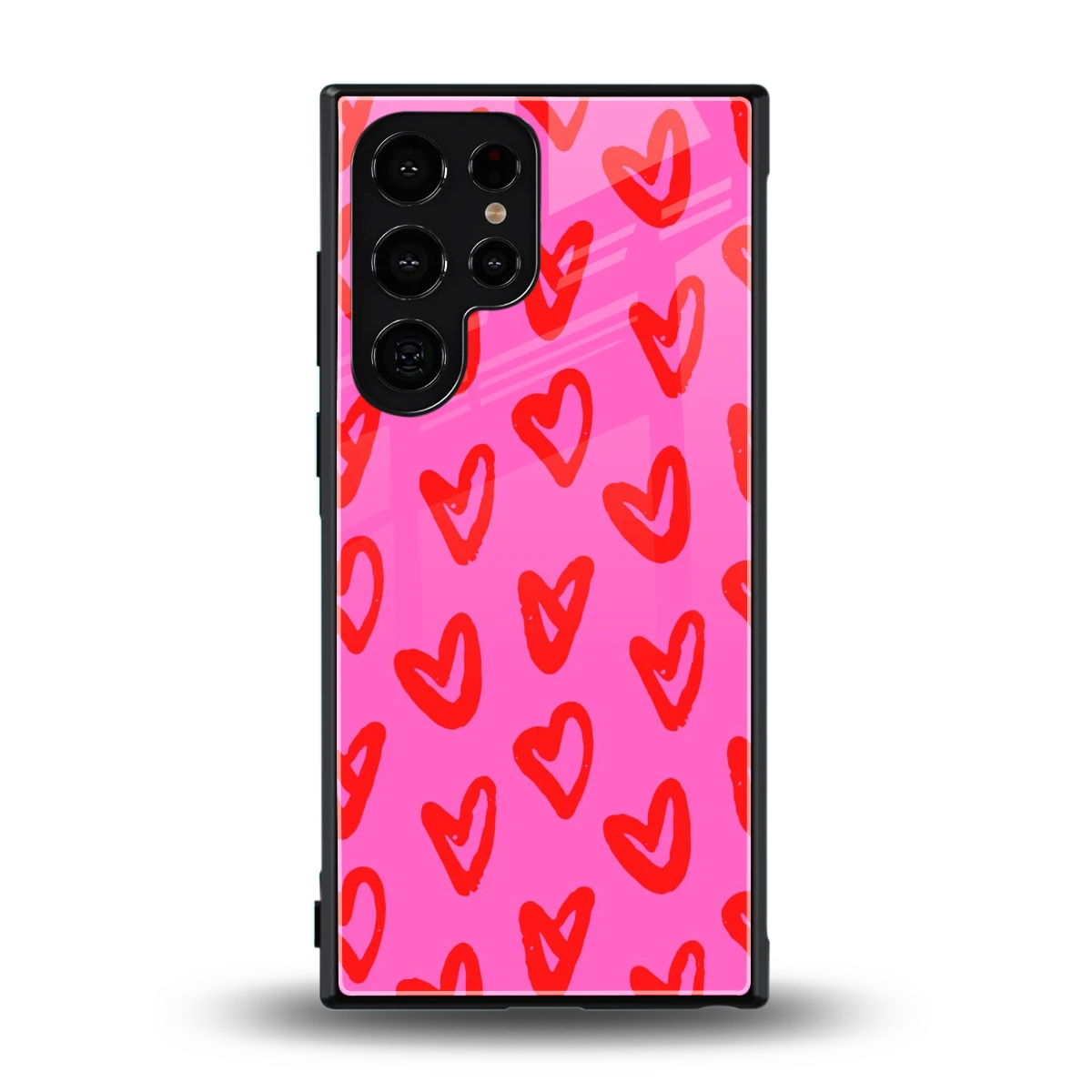 Heart Bloom back phone cover | glass case for samsung galaxy s24 ultra