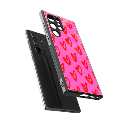 Heart Bloom sleek samsung galaxy s23 ultra cover with tempered glass back and TPU edges