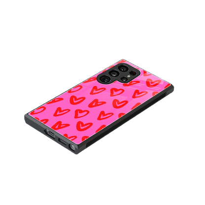Heart Bloom stylish phone case for samsung galaxy s24 ultra | glossy glass and slim fit