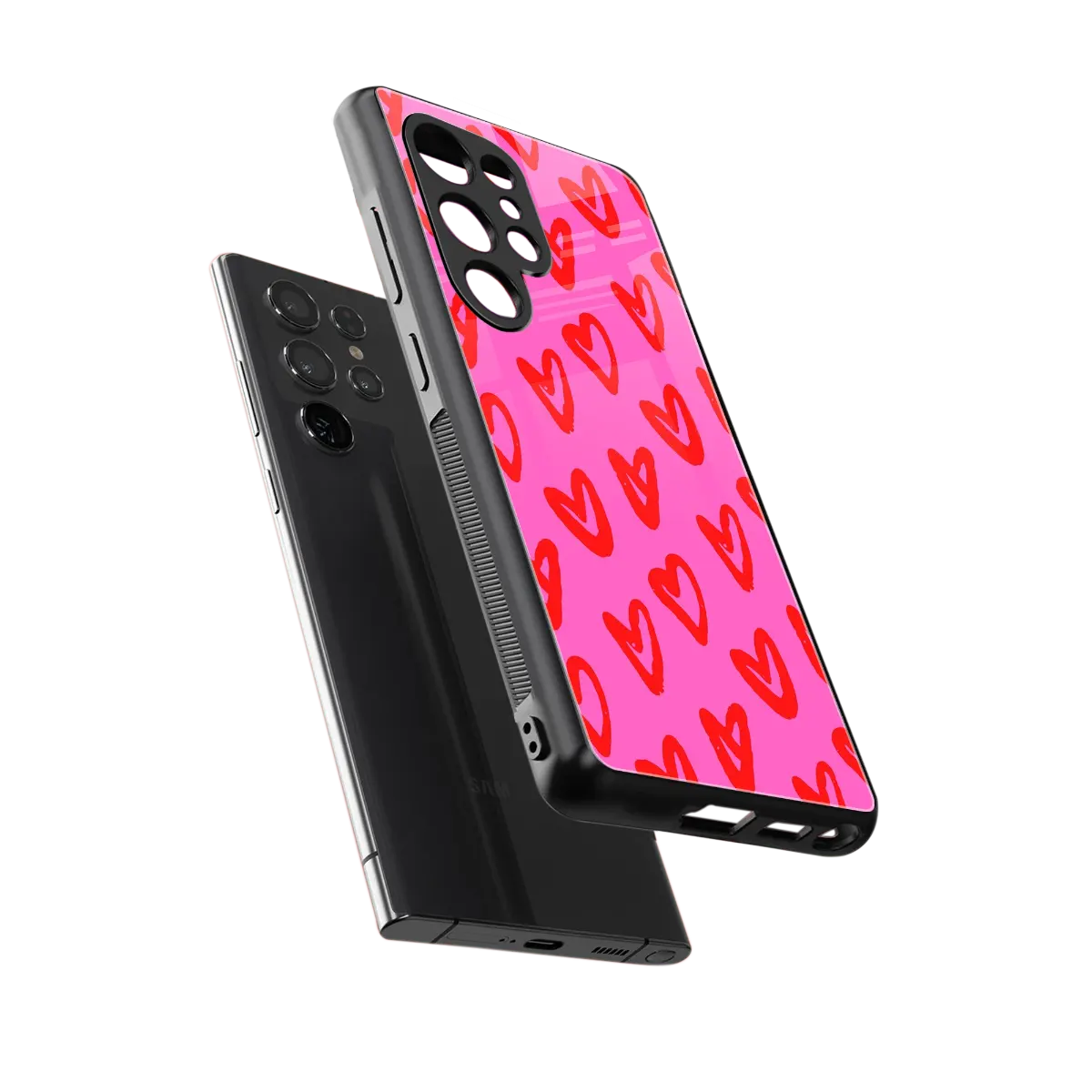 Heart Bloom sleek samsung galaxy s25 ultra cover with tempered glass back and TPU edges