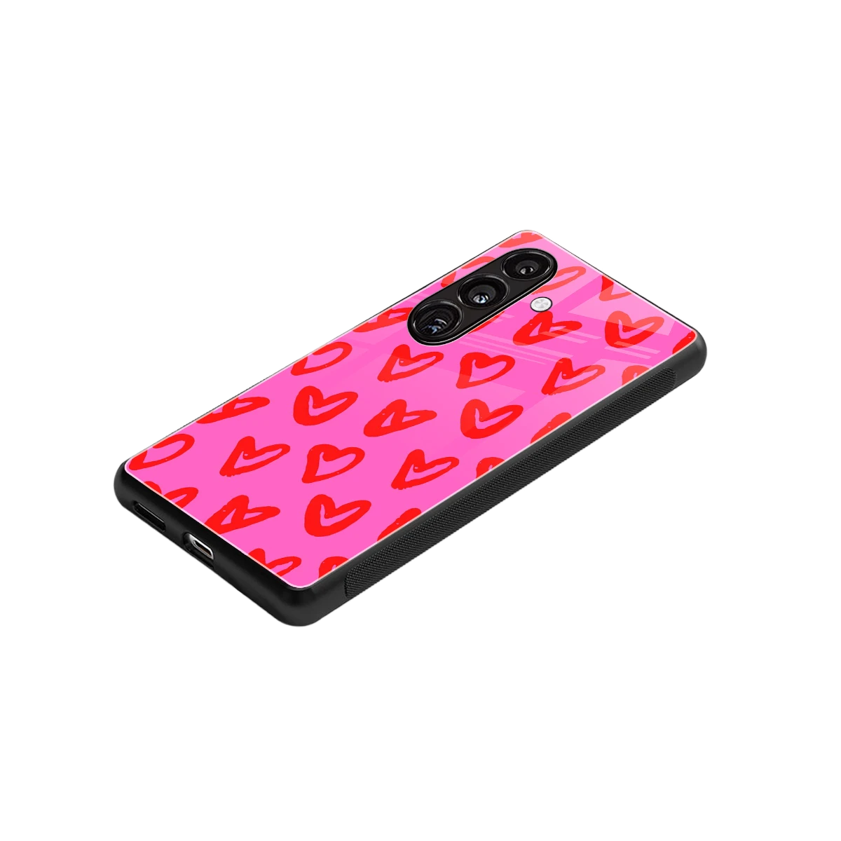 Heart Bloom stylish phone case for samsung galaxy s24 | glossy glass and slim fit