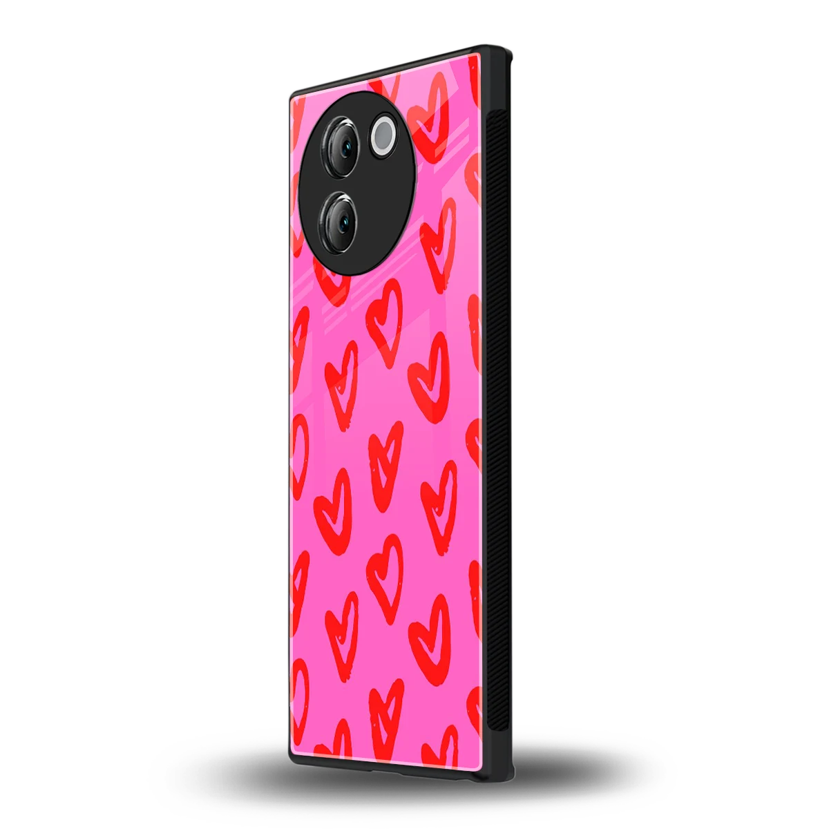 Heart Bloom vivo v30e mobile cover | shockproof glass phone case