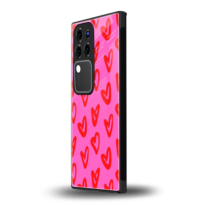 Heart Bloomvivo v30 pro mobile cover | shockproof glass phone case