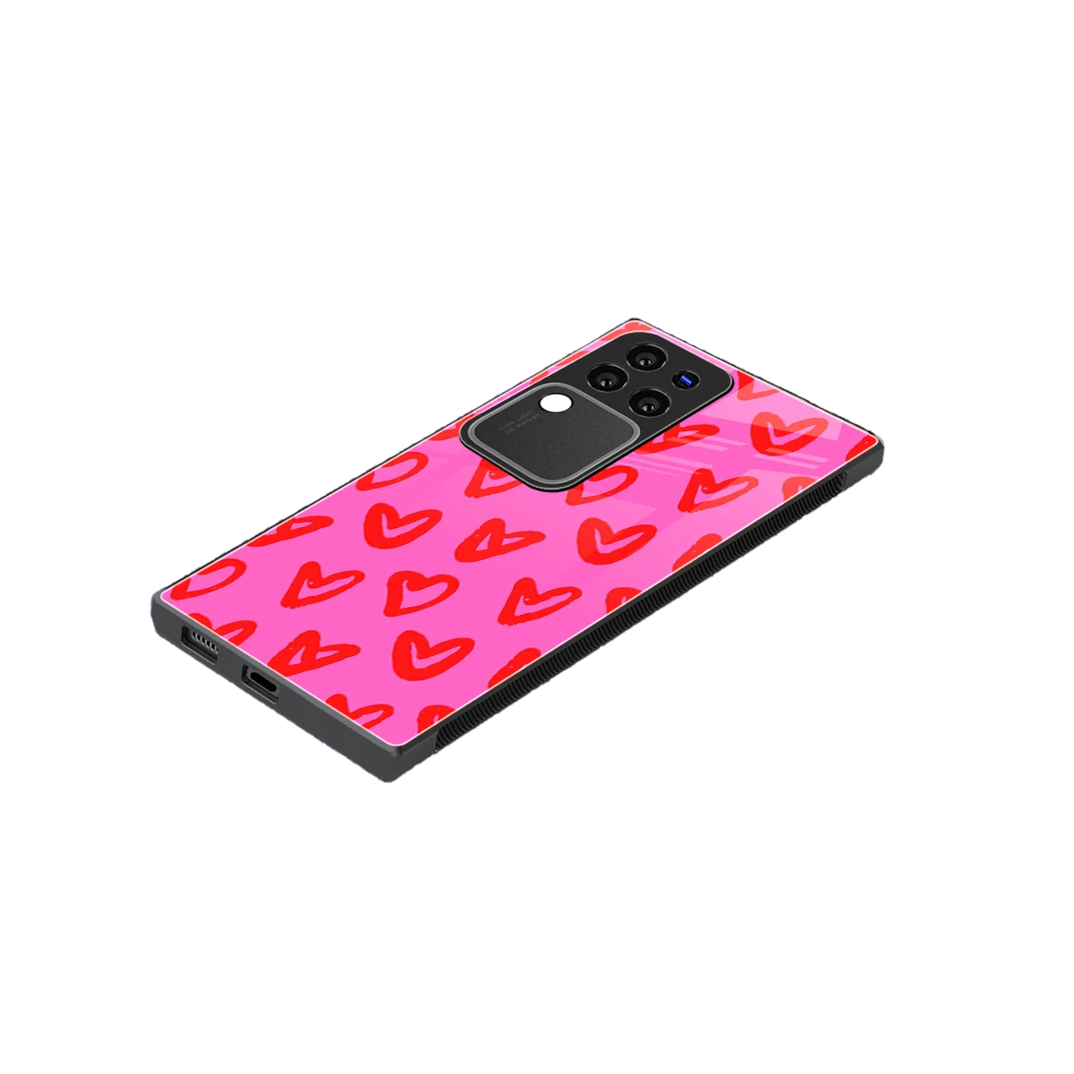 Heart Bloom stylish phone case forvivo v30 pro | glossy glass and slim fit