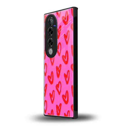 Heart Bloom vivo v40 pro mobile cover | shockproof glass phone case