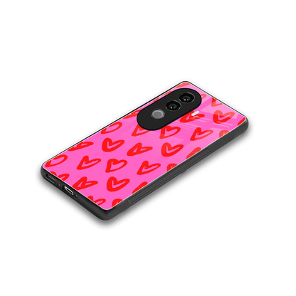Heart Bloom stylish phone case for vivo v40e | glossy glass and slim fit