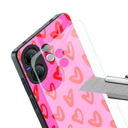 Heart Bloom stylish phone case for vivo v60 | glossy glass and slim fit