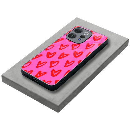 Heart Bloom stylish phone case for vivo v70 elite | glossy glass and slim fit