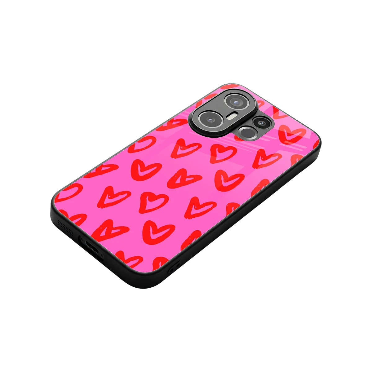Heart Bloom stylish phone case for vivo x200 fe | glossy glass and slim fit