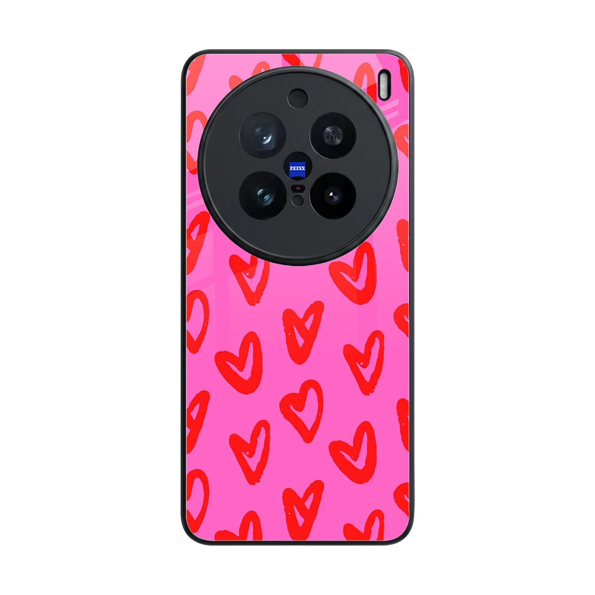 Heart Bloom back phone cover | glass case for vivo x200 pro