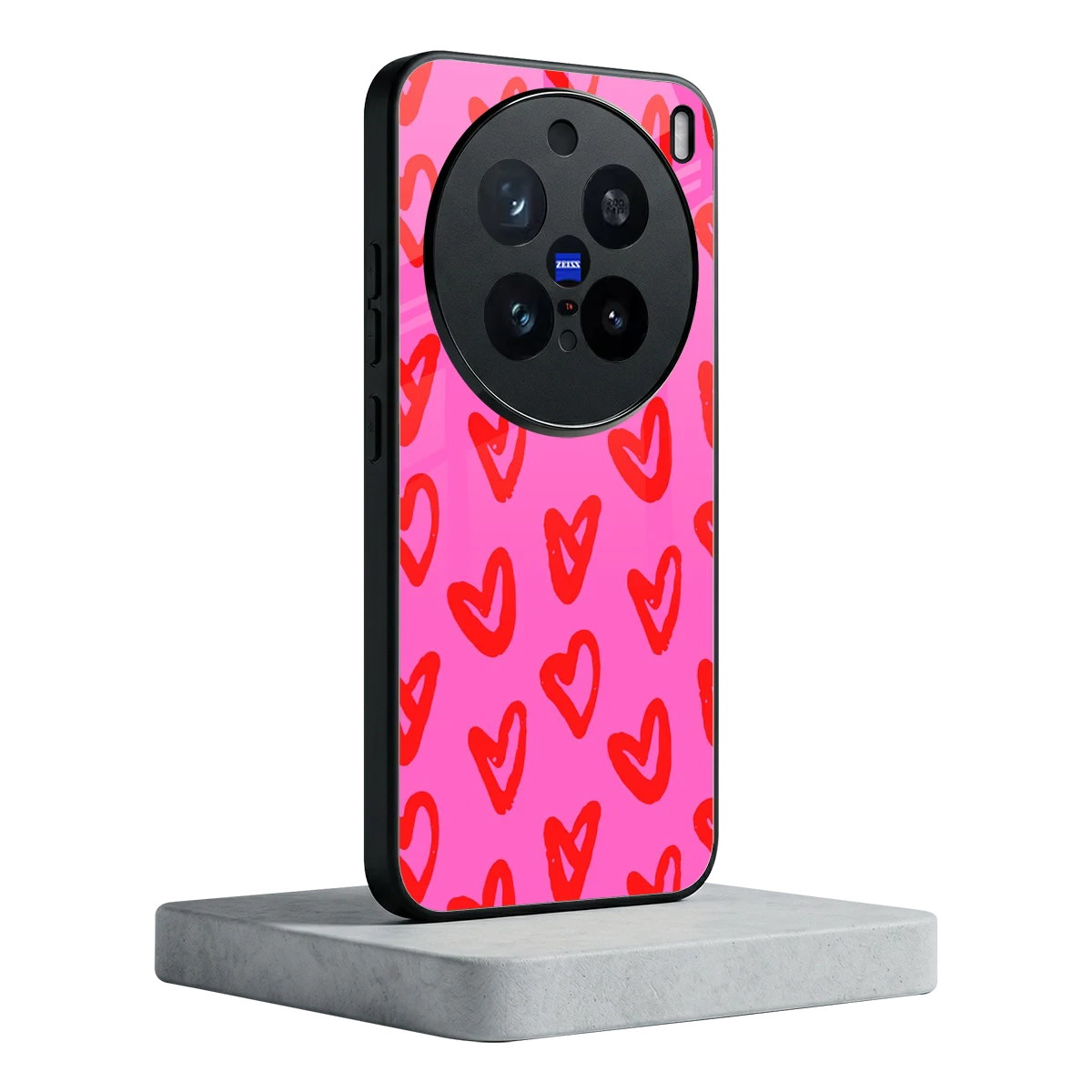 Heart Bloom vivo x200 pro mobile cover | shockproof glass phone case