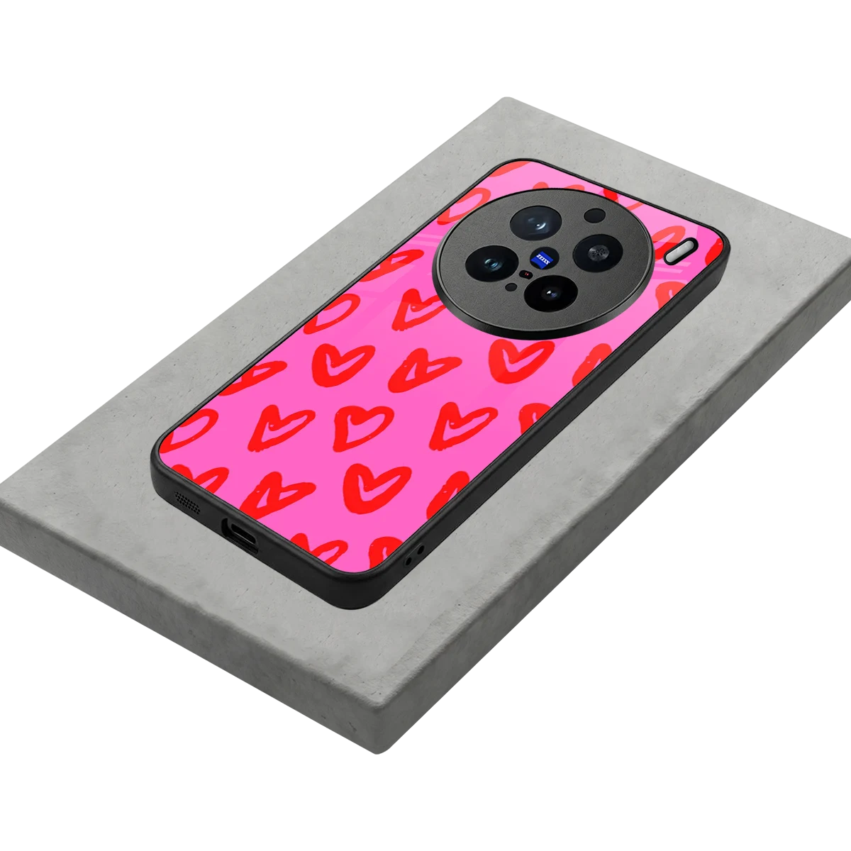 Heart Bloom stylish phone case for vivo x200 pro | glossy glass and slim fit