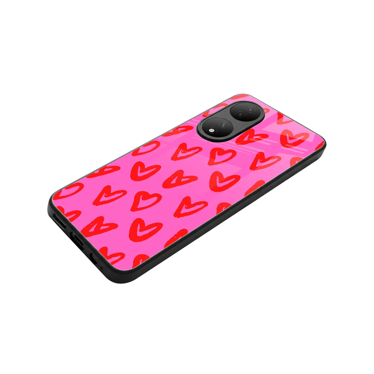 Heart Bloom stylish phone case for Vivo-y100 | glossy glass and slim fit