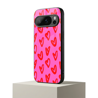Heart Bloom google pixel 10 pro mobile cover | shockproof glass phone case